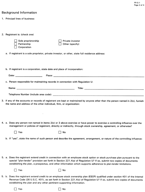 Form G-1—Registration Statement (Page 2)