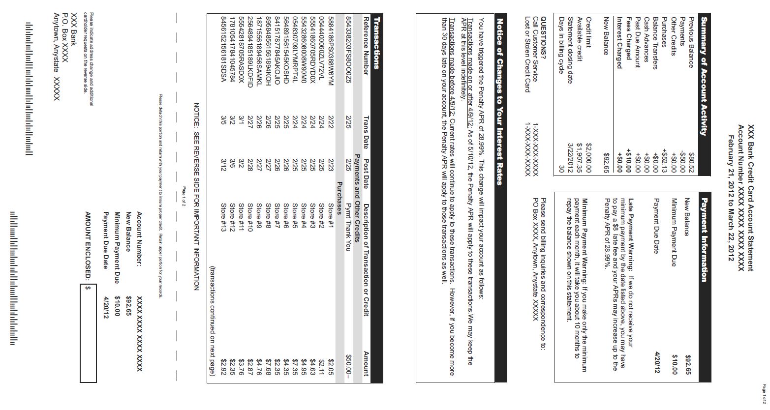 G-18(G)—Periodic Statement Form